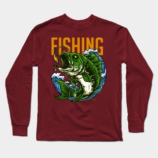 fishing green fish Long Sleeve T-Shirt